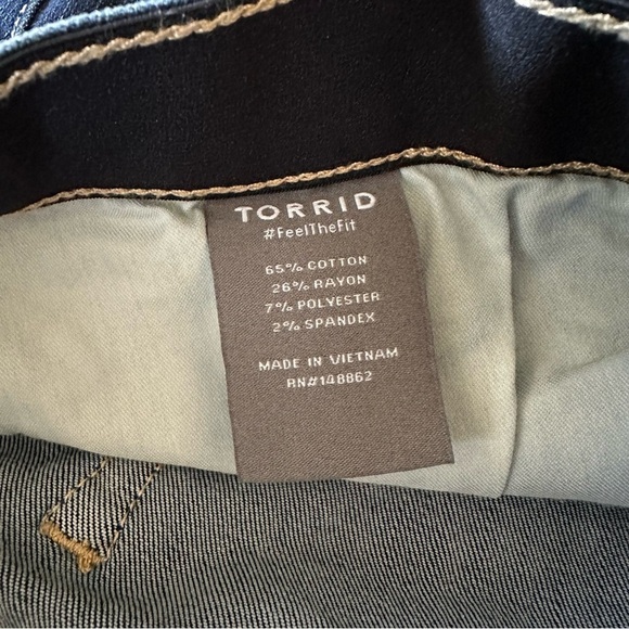 NWT Torrid Sky High Skinny Premium Stretch High-Rise Jean 28S Dark Wash - Picture 11 of 12